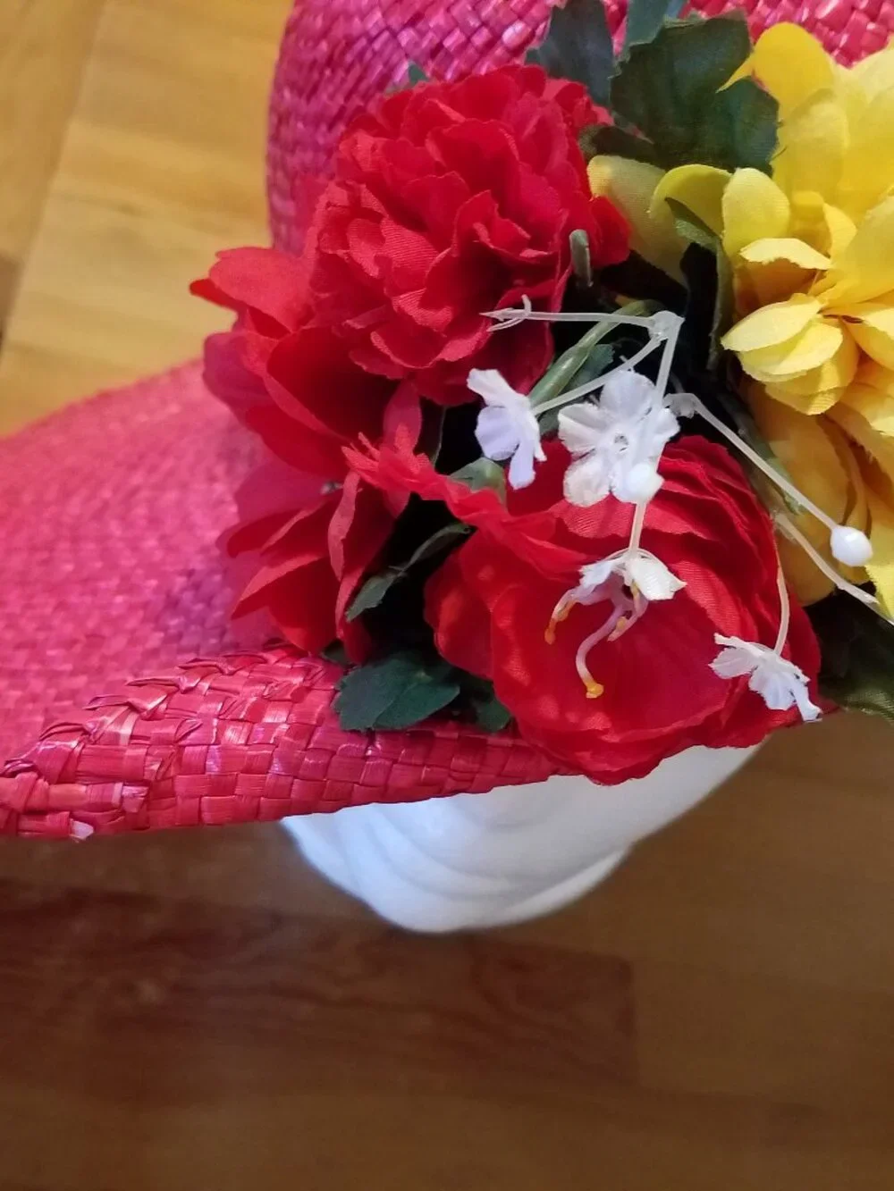 A beautiful summer hat made of natural straw!